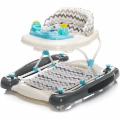 Fillikid Lauflerngerät Mit Schaukelfunktion Grau Mit Zick-Zack Einhang